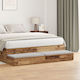vidaXL Bed Drawer made of Wood Gray 140x36.5x16...