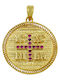 Roloi Kaliamanis Pendant Kids Talisman Double Sided Konstantinato made of Gold 14K PM1267