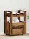 vidaXL Wooden Kitchen Trolley 3 Tiers Brown 60x45x80cm