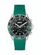 Boss Runner Men's Watch 44mm Chronograph Battery with Turquoise Rubber Strap