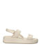 Damenplattformen Beige