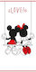 Disney Mickey & Minnie Love Beach Towel 70x140cm