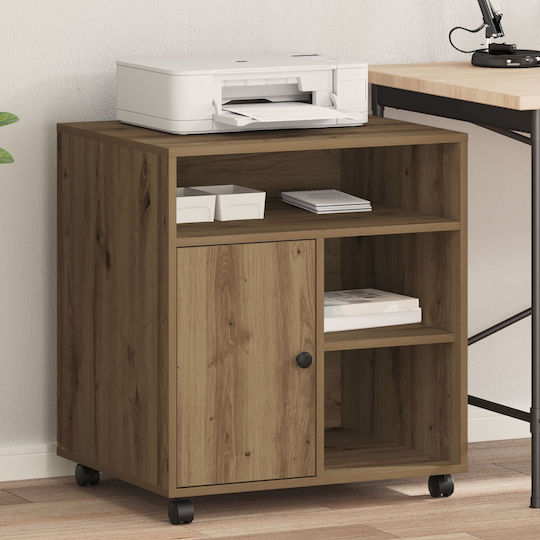 Cabinet de Birou cu roți Artisan Oak 60x50x67cm