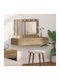 Wandmontage Schminktisch Schlafzimmer Holz Artisan Braune mit Spiegel 100x40x70cm