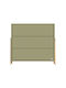 Baby Dresser with 3 Drawers Green 98x50x86cm