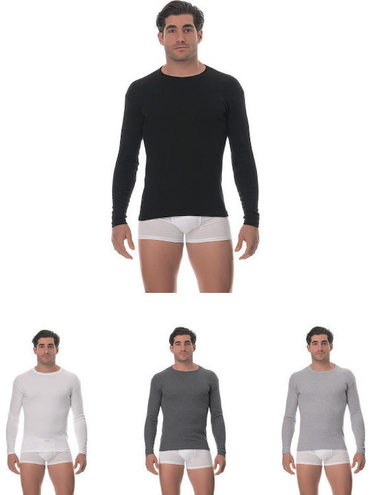 Lido Underwear Мъжка Тениска Дълъг Ръкав В Бял ...