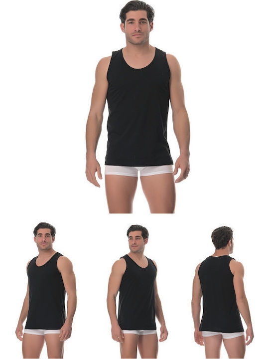 Lido Underwear Ανδρικές Φανέλες Αμάνικες μαύρο 4Pack Lido Underwear Ανδρικές Φανέλες Αμάνικες μαύρο 4Pack