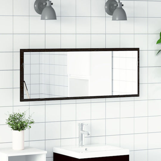 vidaXL 862548 Ορθογώνιος Led Αφής από Μασίφ Ξύλο 100x37cm Μαύρος