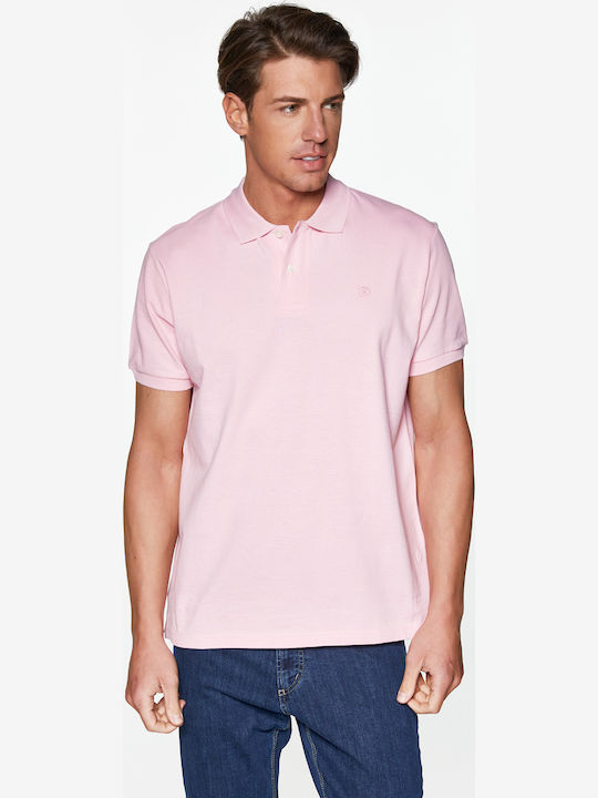 Santana Pique Polo Short Sleeve Blouse Pink