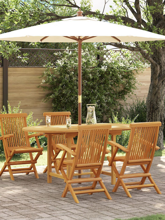 Garten- und Outdoor-Möbelsets Typsatz Speisesaal 5 Stücke Braun