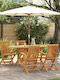 Garten- und Outdoor-Möbelsets Typsatz Speisesaal 5 Stücke Braun