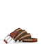 Elastic Men's Belt Leather Knitted Multicolored