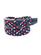 Elastic Men's Belt Leather Knitted Multicolored