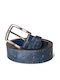 Herren Gürtel Leder Marineblau