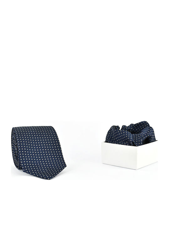 GM Herren Krawatten Set Monochrom in Blau Farbe
