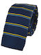 GW Men's Tie Synthetic Knitted Printed in Blue Color