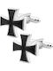 Men's Cufflinks from Steel in Black Color