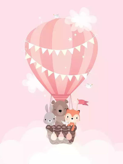 Kinder Wandkunst Heißluftballon 30x40cm