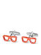 GW Glasses Cufflinks in Red Color