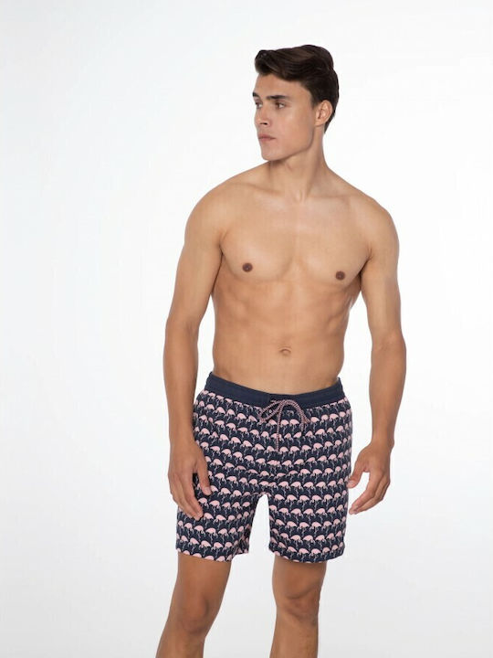 Men's Swimwear Shorts Blue with Patterns