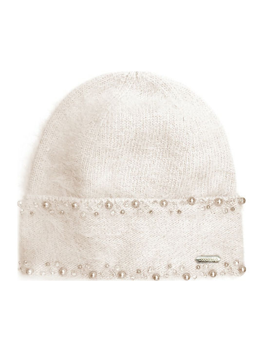 Beanie Γυναικείος Σκούφος Πλεκτός σε Μπεζ χρώμα