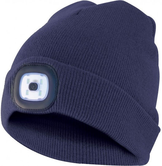 Beanie Unisex Beanie Gestrickt in Marineblau Farbe