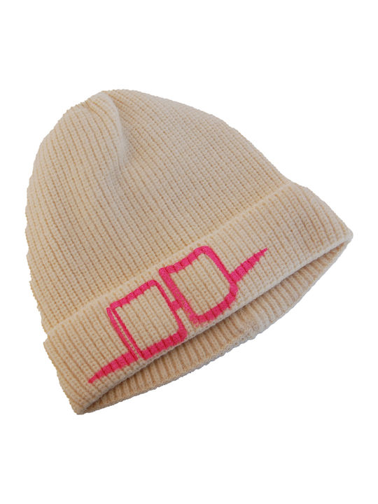 Beanie Beanie with Rib Knit in Beige color