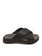 Leather Women's Flat Sandals Anatomic in Black Color