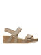 Sandalen Anatomische Damenplattformen Beige