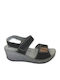Women's Ankle Strap Platforms Black