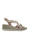 Sandalen Anatomische Damenplattformen Goldene