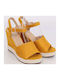 Damenplattformen im Espadrilles-Stil Gelb