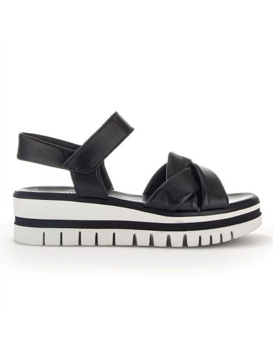 Anatomic Women's Leather Ankle Strap Platforms Black