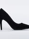 Anatomic Suede Pointed Toe Stiletto Black High Heels