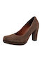 Leder Pumps Gray