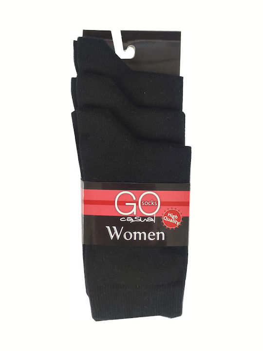 Sensi Women's Solid Color Socks Black 3Pack