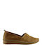 Leder Damen Mokassins in Tabac Braun Farbe