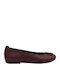 Leather Ballerinas Burgundy