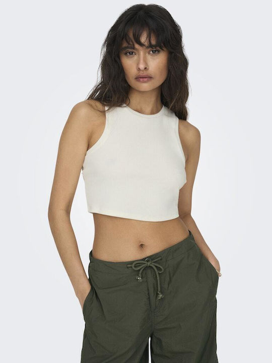 Only Vilma Γυναικείο Crop Top Βαμβακερό Αμάνικο...