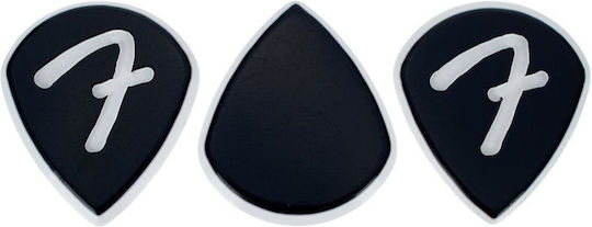 Fender 551 F-Grip Schwarze Plektren Set mit 3 Stück
