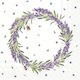 Decoupage Napkin Lavender Wreath 1 Piece