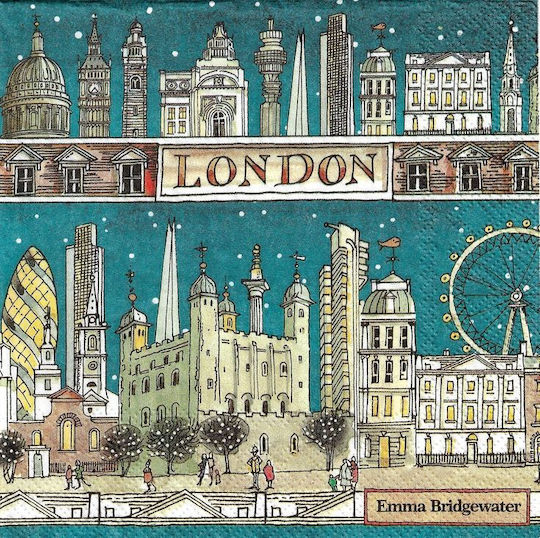Decoupage Napkin London At Night 1 Piece