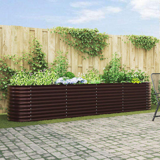 vidaXL Topf Metallisch Brown 400x80x81cm.