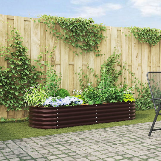vidaXL Pot Metallic Brown 240x80x44cm.