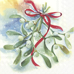 Decoupage Napkin Winter Mistletoe 1 Pc