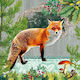 Decoupage-Serviette Fuchs-Porträt 1 Stk