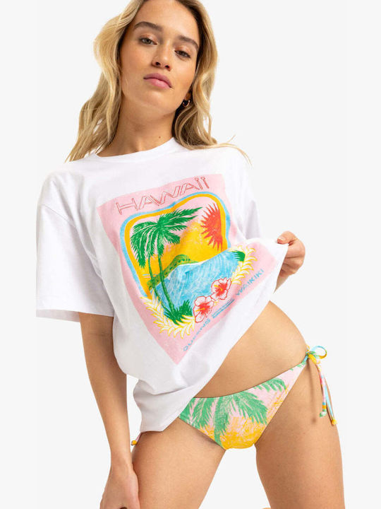 Atlas Hangloose Γυναικείο T-shirt Bright White