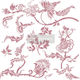 Re-design Distressed Floral Prints Stamp 30.5x30.5cm