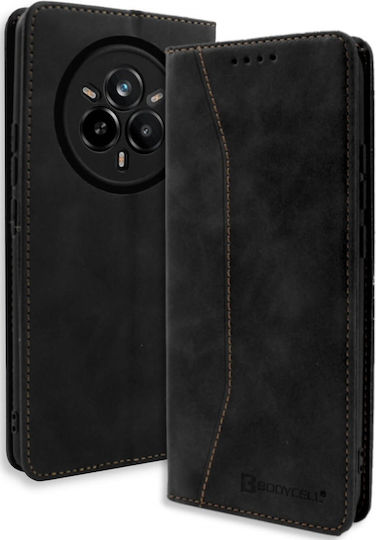 Bodycell Book Δερματίνης / Σιλικόνης Μαύρο (Xiaomi 14TRealme 14 Pro)