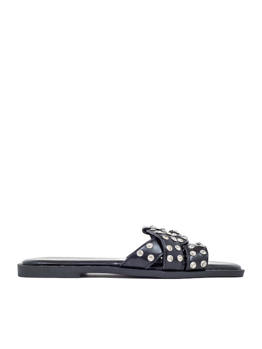 Flache Sandalen für Damen in Schwarz Farbe